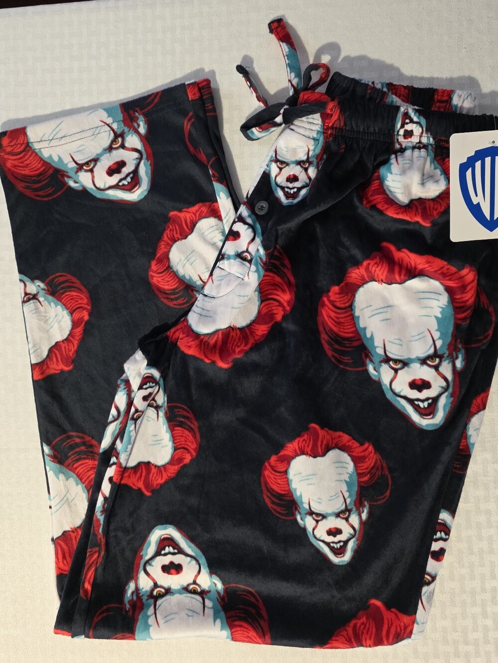 Warner Bros. Black and Red Pennywise Face Pajama Bottoms